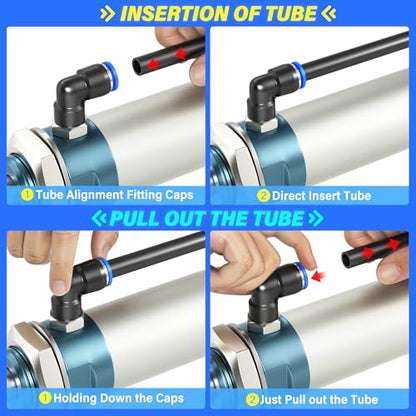 TAILONZ PNEUMATIC Air Line DOT 1/4 inch od Black Pneumatic Nylon Tube 32.8ft Air Brake Tubing Nylon Hose