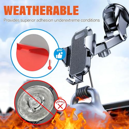 Adhesive Sticky Pads for Dash Cam, Heat Resistant Double-Sided Sticker Replacement for Suction Cup Car Mounts, Ensures Secure Hold for GPS with 4 Adhesion Promoter (4Pcs Round)