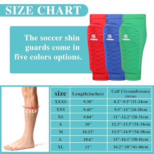 Soccer Shin Guards Shin Pads, Calf Compression Sleeve with Honeycomb Pads, Lightweight Shin Defender Shin Guards Kids for Adult Men Women, Boys, Girls, Youth - color: Green, size: XX-Small
