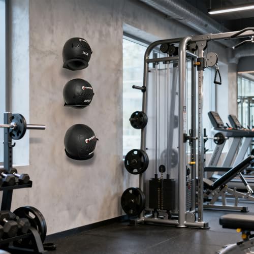 2 Pcs Medicine Ball Rack 8.9 Inch Inside Diameter, 88 Lbs Wall Mount Medicine Ball Storage Racks for Commercial Home Garage Gym Exercise Sports