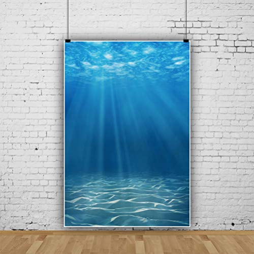3x5ft Thin Vinyl Photography Background Studio Prop Deep Underwater Blue Ocean Backdrop
