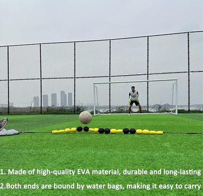 Goalkeeper Training Equipment -13FT Goalie Single Line Deflector, Ball Deflector Soccer, Multiple Different Refraction Angles, Reflexes and Agility Training - size: 9 FT