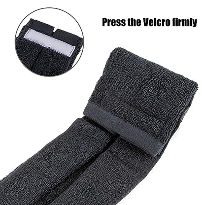 Qchengsan Football Towel Quarterback,Cotton Football Towel Youth,Softball Football Field Hand Towels,Sports Sweat Towels for Gym,Golf, Yoga,Football Accessories Gifts - color: Black/1 Pack