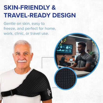LIFE WORKS Shoulder Ice Gel Pack, Reusable, Injury, Cold, Soft, Flexible