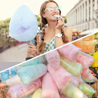 2 Sets Cotton Candy Mesh and Clip Stabilizer Kit White Reusable Cotton Candy Machine Supplies Compatible with Floss Maker for Kitchen - size: 7.1 x 63 Inches