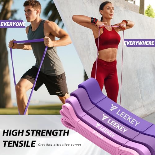 Resistance Bands for Pull Up Assist, Stretch Bands & Exercise Workout Set - color: 15-125LBS PURPLE+Mini Bands