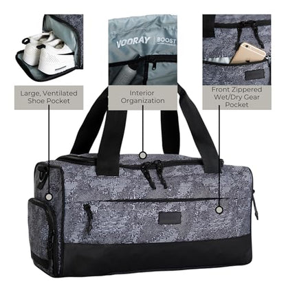 Vooray Boost Small Gym Bag for Women and Men, 23L, Textured Camo - color: Textured Camo