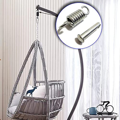 Porch Swing Springs Hangers Heavy Duty-Chair Spring - Heavy Duty Suspension Hangers Ceiling Mount Porch Swings (2pcs 750Lbs Version) - color: 2 Pack Silver