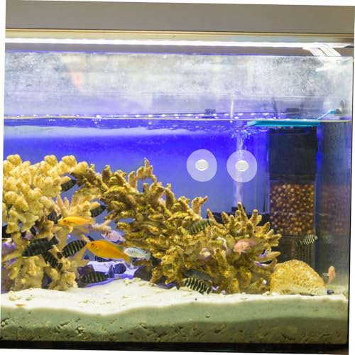 Yardwe 9pcs Aquarium Tubing Holders with Suction Cups Durable PVC Clamps for Secure Inlet Outlet Pipes for Fish Tanks and Decorative Flexibility - size: 3.30X3.30X2.2CM