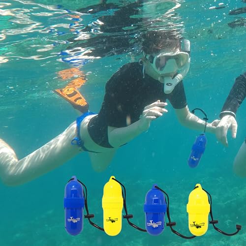 Cylinder Dry Box with Lanyard - Waterproof Container, Watertight Key Pouch Holder - For Snorkeling, Boat, Kayak, Diving, and Water Activities