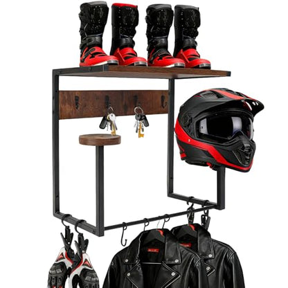 Motorcycle Helmet Holder Wall Mount for Moto Gear Storage Display - size: Medium