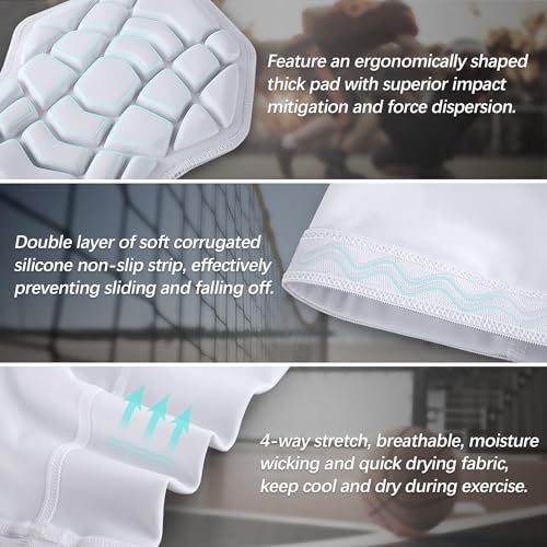 Knee Pads Compression Leg Sleeve Wrestling Volleyball Football Knee Pads, Knee Compression Sleeve for Youth Adult, 1 pair of Knee Sleeves ((#1) White-2pcs,Small) - color: (#1) White-2pcs, size: Small
