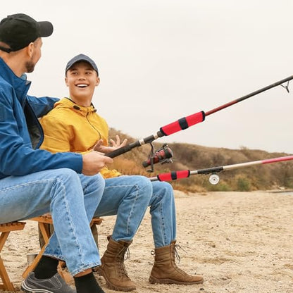 Tioncy 6 Pack Fishing Lure Covers 6 Inch Bait Gloves Lure Wrap Fishing Hook Cover Easily See Bait Storage Protector Guard to Keep Fishermen Safe for Rod - color: Red
