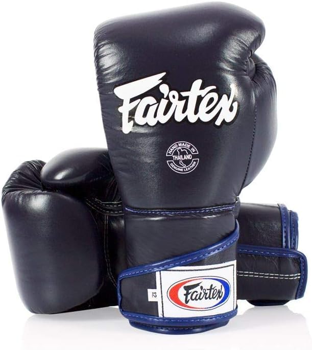 Fairtex BGV6 Angular Boxing Gloves, Locked Thumb Muay Thai MMA Kickboxing - color: Blue, size: 12oz