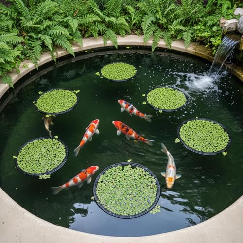 20 PCS Fish Feeding Ring, Aquarium Floating Plant Barrier Feeding Ring for Fish Tank Round Square Different Size Corral Foam Circle Fish-Tank Aquarium Accessories for Tank Keep Floating Plants