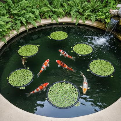 20 PCS Fish Feeding Ring, Aquarium Floating Plant Barrier Feeding Ring for Fish Tank Round Square Different Size Corral Foam Circle Fish-Tank Aquarium Accessories for Tank Keep Floating Plants