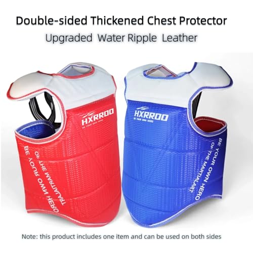 Martial Arts Chest Guard, Red and Blue Reversible, Protective Training Equipment - size: 1#