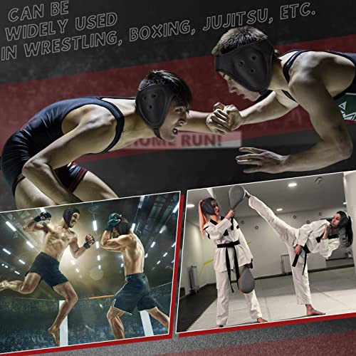 Jerify 2 Pcs Wrestling Headgear for Kid Youth, Black - color: Black