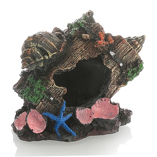 Fish Tank Hideout Broken Barrel Aquarium Hideout Resin Shipwreck Theme Fish Tank Cave for Aquarium Landscaping Decor