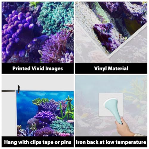 20x10ft Under The Sea Backdrop Underwater Seascape Coral and Fish Aquarium Large Photography Background Marin Ocean Diving Atoll Reef Summer Birthday Adult Portrait Photoshoot Studio Props - size: 20x10ft