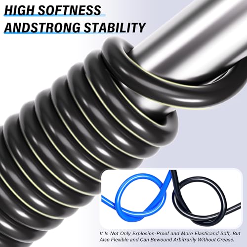 TAILONZ PNEUMATIC Black 6mm OD 4mm ID Polyurethane PU Air Hose Pipe Tube Kit 32 Meter 100ft - color: Black, size: 6mm OD/100ft/32m