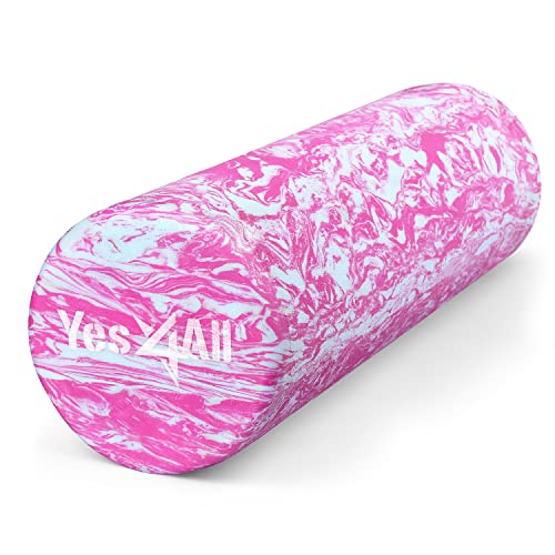 Yes4All EVA Firm Foam Roller for Back - Round Back Roller for Exercise, Yoga & Pilates 12/18/24/36 inch - color: U. Unicorn Marbled, size: 18-inch, style: 18-inch