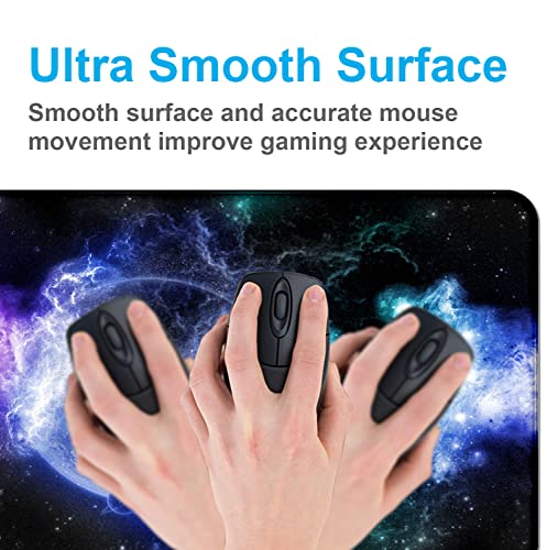 Large Extended Nebula Starry Sky Mouse Pad, Laptop and Home Office Desk Pad | The Surface Of The Mouse Pad Is Designed With Fiber Woven Material, And The Base Is Made Of Natural Anti Slip Rubber. - color: Nebula Starry Sky