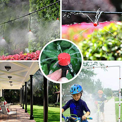 82 FT Drip Irrigation System Kit for Garden, MSDADA Automatic Water Irrigation System, Garden Watering System with 1/4" Blank Distribution Tubing, Plant Watering System for Hydroponic, Greenhouse