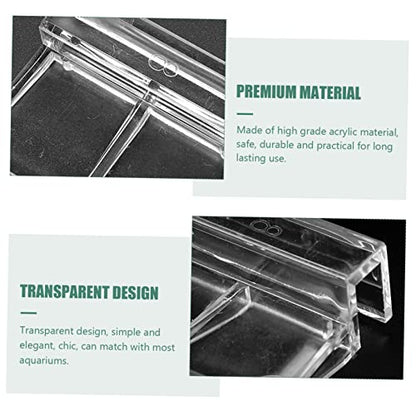 10pcs Transparent Fish Tank Cover Support Racks Easy to Install Aquarium Bracket for Secure Lid Holding Acrylic Material for Various Aquariums