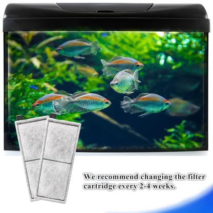 8 Pack Filter Cartridge for Top Fin RF-L Filter, Aqurium Filter Cartridge Refill for Top Fin Desktop Aquariums with Large Retreat Filter