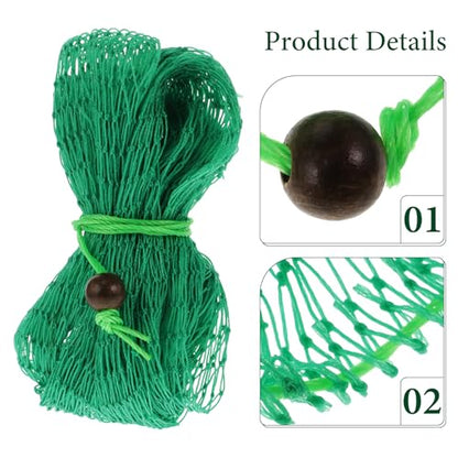 OSALADI Wide Bottom Drawstring Fish Net Bag 1.8m Nylon Fishing Mesh Large Capacity Portable Fish Catching Storage Replacement Net for Freshwater and Saltwater