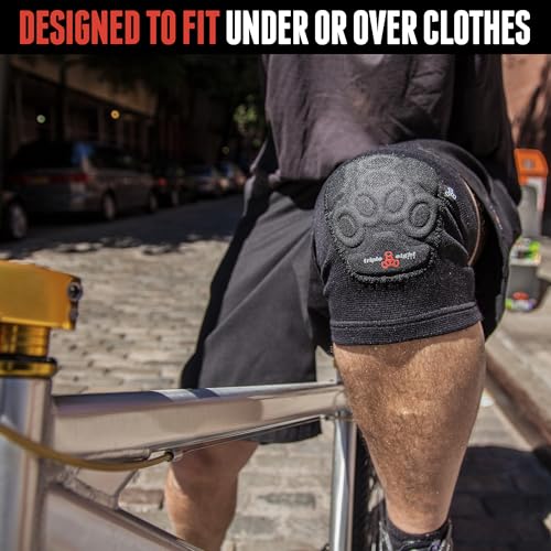 Triple Eight Covert Knee Pads – Ideal for Roller Skating, Biking, BMX, and Skateboarding - color: Black, size: Medium