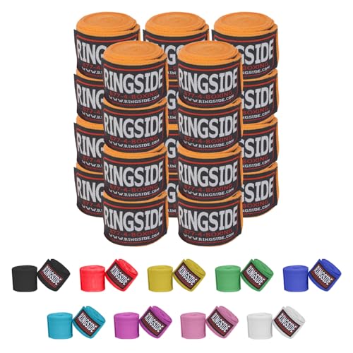 Ringside Mexican Style Boxing Hand Wraps 180" - color: Neon Orange, size: 10 Pairs