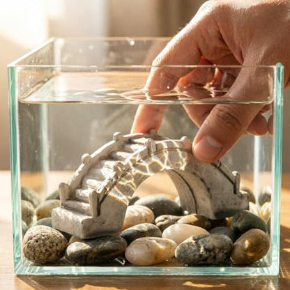 30PCS Miniature Bridge Resin Mini Arch Bridge Figurines Antique Boardwalk Building Model for DIY Crafts Fish Tank Aquarium Micro Landscape Decoration