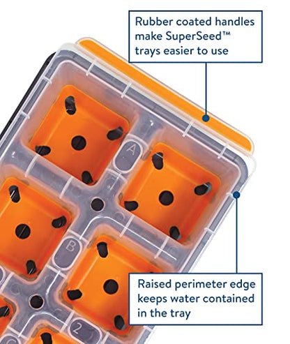 Burpee SuperSeed Windowsill Seed Starting Tray| 8 XL Cell| Reusable & Dishwasher Safe| for Vegetable, Flower & Herb Seeds| Window Garden Seed Starter Kit| Green - size: 8 Cells