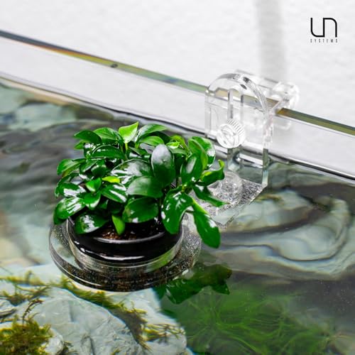 Ultum Nature Systems Hydro Pot Holder – Clear Adjustable Acrylic Aquarium Plant Holder - Sturdy Aquarium Planter and Aquatic Plant Pot for Live Plants, Large - size: Large