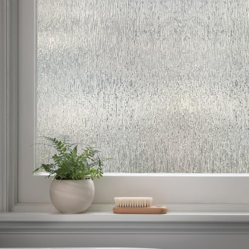 Rain Window Privacy Film by Artscape - Decorative Textured Glass Design, Static Cling, Blocks Views, Not Light, UV Protection, Non-Adhesive Water-Applied Installation, Made in USA - 36 x 72 Inch