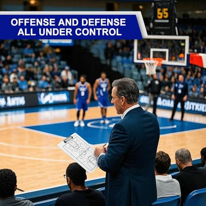Basketball Clipboard for Coaches, Double-Sided Dry Erase Board - style: Basketball