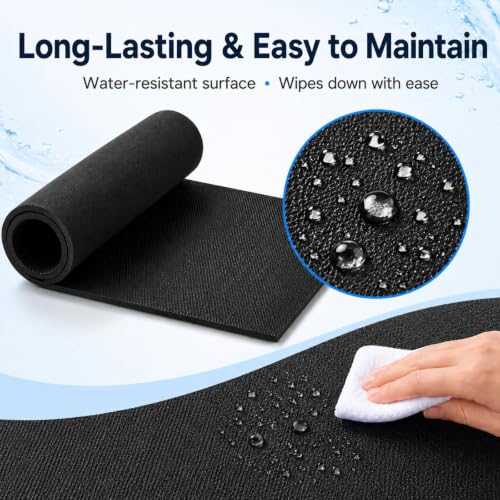 Aquarium Leveling Mat, 6 mm EVA Foam Fish Tank Pad, Textured Anti-Slip Aquarium Base Mat, Water-Resistant Cushion Pad for Glass Aquariums, Planted Tanks, Stands, Shelves (23-5/8 x 11-13/16 in) - size: 23-5/8 x 11-13/16 in