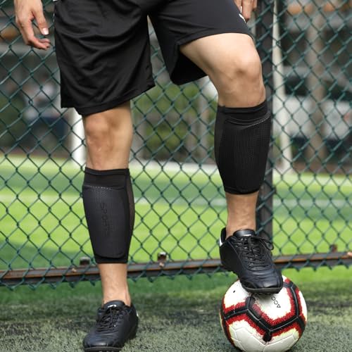 AIMISICAR Kids Youth Soccer Shin Guards for 3-15 Years Old, Boys & Girls - color: White, size: L ( 4'7" - 5'8" Tall )