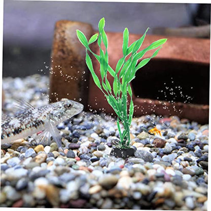 DECHOUS 10Pcs Artificial Aquarium Plants Realistic Fish Tank Decoration Durable Desktop Aquarium Accessory for Fish Tanks Ponds and Aquatic Landscapes