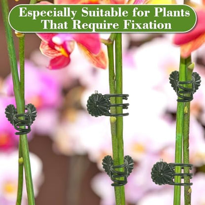 120 Pcs Plant Clips Dark Green Orchid Clips Plant Support Clips for Climbing Plants Garden Clips for Supporting Stems Vines Stalks Grow Upright