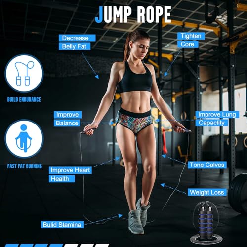 Agility Ladder, Soccer Training Equipment Set, 4 Agility Hurdles, 20ft Speed Ladder, Running Parachute, 12 Football Cones, Jump Rope | Soccer Basketball Athletes Speed Training - color: Blue