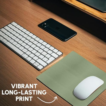 3dRose LLC 8 x 8 x 0.25 Inches Mouse Pad, Moss Green Greenish Grey Gray Muddy Plain Simple One Single Solid Color Brown Green Sage (mp_159859_1)