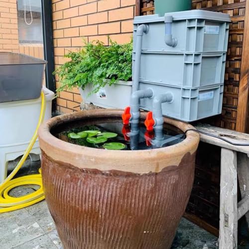 Aquarium Filter ，Large External Water Cycle System for Ponds and Fish Tanks, DIY Turnover Box, Drip Box ， No Pump Filter Media Included