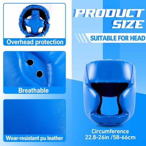 5-in-1 Kids Boxing Pads Gloves Kick Punching Mitts Set with - color: Blue, size: 8 oz
