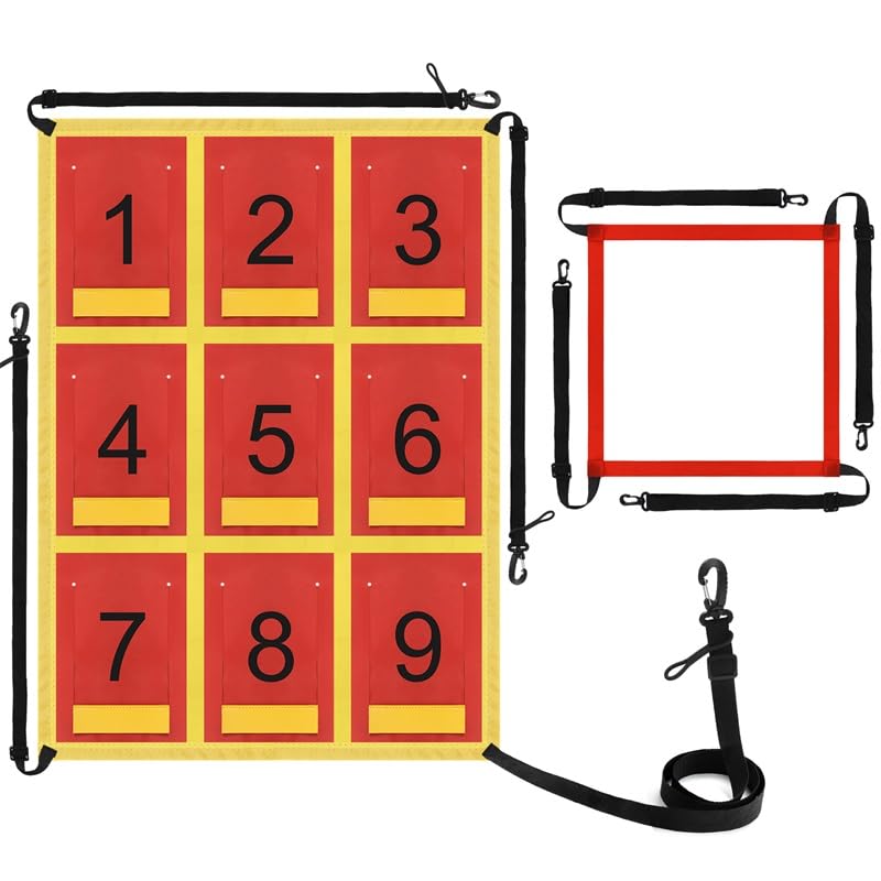 Adjustable Strike Zone Target,Numbered Pitching Pad for Baseball - style: Yellow