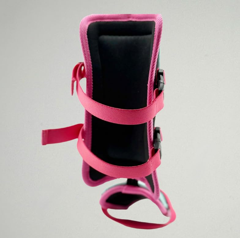 Youth Baseball Shin and Elbow Guard Set, Pink/Aqua/Black, Adjustable Straps, Lightweight, Breathable Mesh Lining - size: Youth Small/Medium