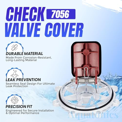 7056 Flapper with Lid O Ring & Set of 8 Screws – Pool Replacement Part 7056 Check Valve Flapper with Lid – Oring for Zodiac Jandy Spring Check Valve Models 7235, 7305, 7511, 7512 - size: 7056 - Flapper Replacement w/ Screws