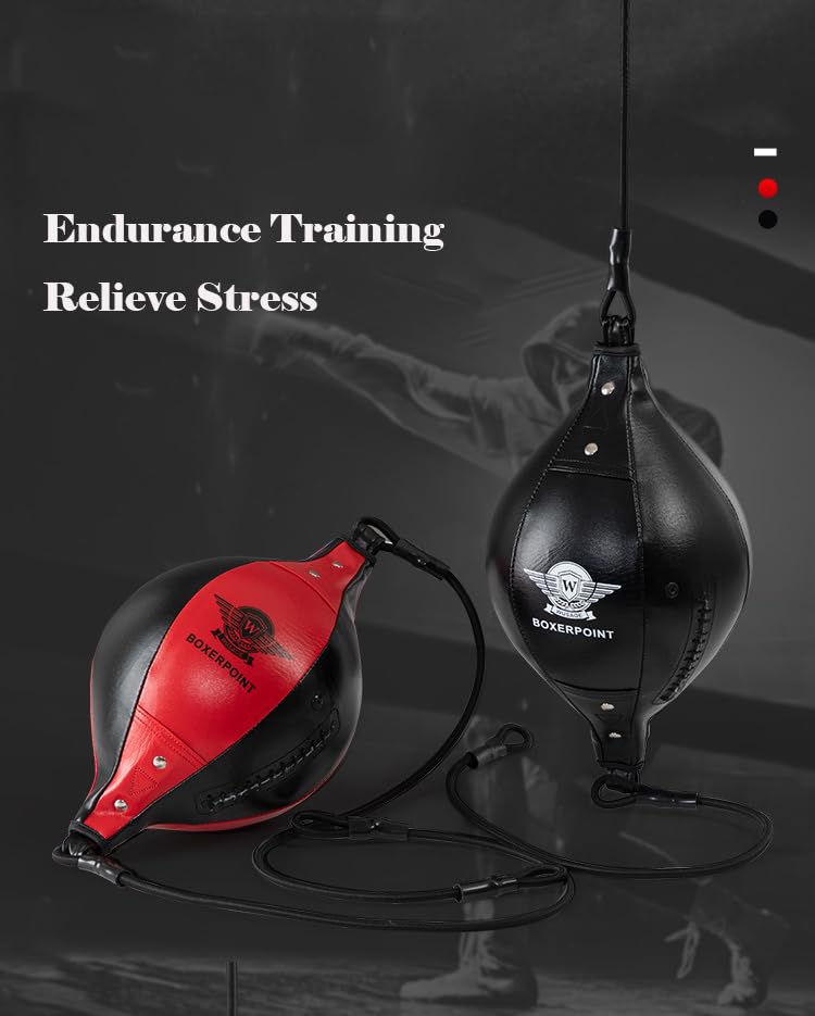 Boxing Double End Punching Ball Striking Punching Bag Kit, Speed Striking Reflex Kit with Bungee Cords Perfect for Reaction, Agility, and Hand Eye Coordination Training
